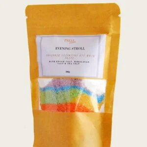 Rainbow bath salts