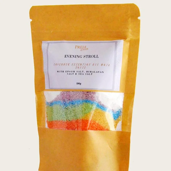 Rainbow bath salts